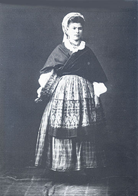 Postal Retrato de mulher